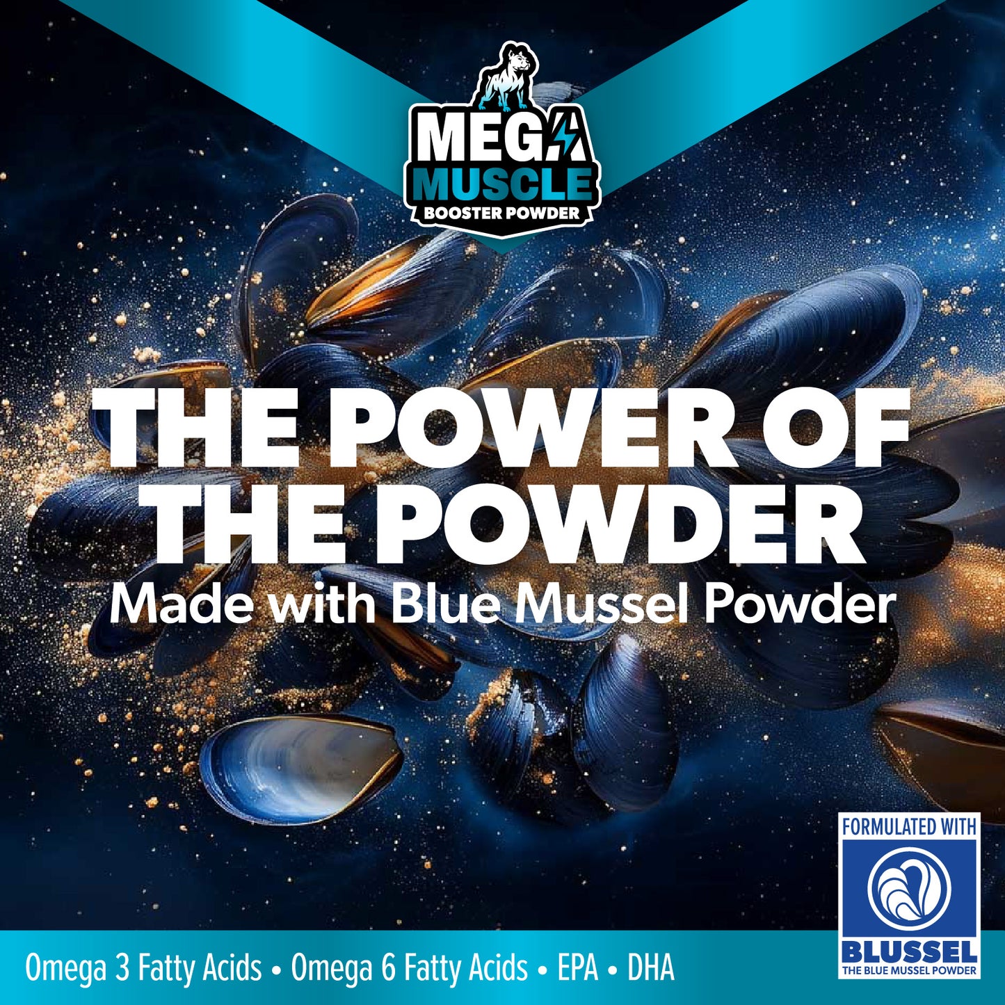 Boost Powder | Muscle Growth & Bone Support Powder Topper | Blue Mussel & Bone Broth | 3.2oz