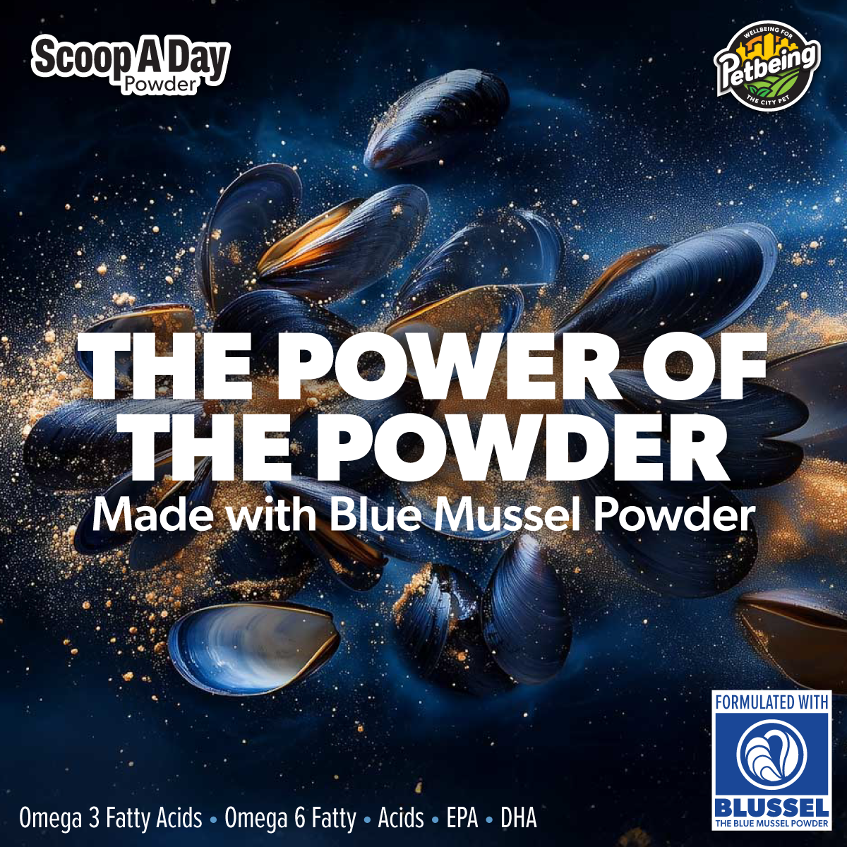 Scoop A Day Cat Supplement | Gut & Joint Support with Pumpkin & Blue Mussel Powder | Omega 3 & 6 for Healthy Digestion, Mobility, and Immune Boost | Made in USA - 4.8 oz (134g)