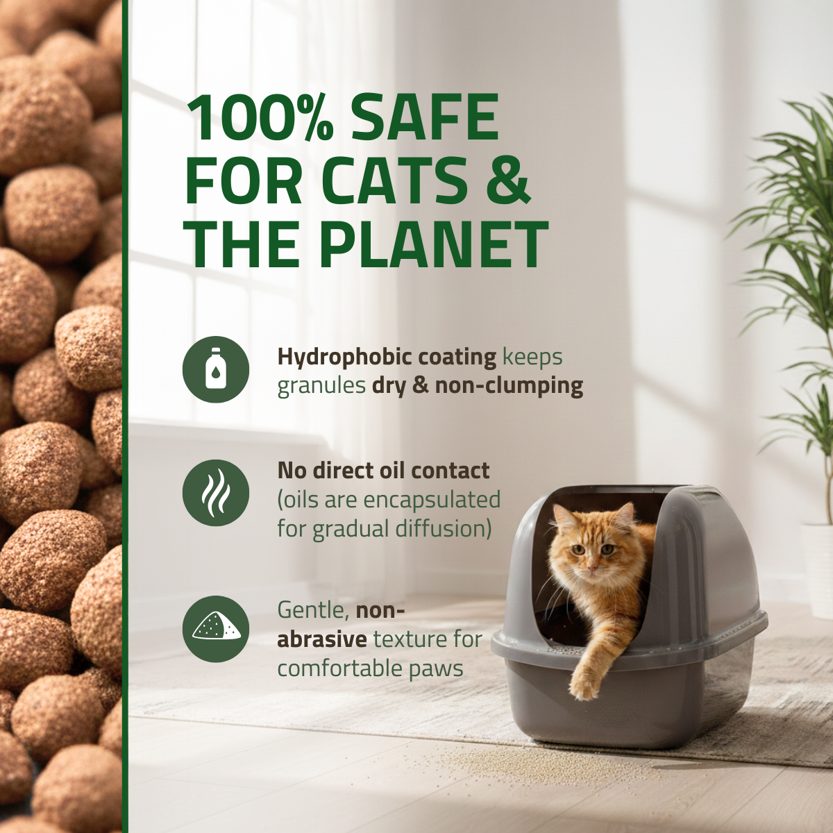 Little Litter Saver | a New Generation Of Cat Litter Box Deodorizer | Unique Formula for Slow Release | Natural Fresh Scent | Up to 15 Weeks Supply | 3 x 0.5oz bags (Cedar)