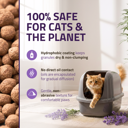 Little Litter Saver | a New Generation Of Cat Litter Box Deodorizer | Unique Formula for Slow Release | Natural Fresh Scent | Up to 15 Weeks Supply | 3 x 0.5oz bags (Lavender)
