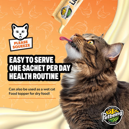 Lick a Day | Specially Formulated 7-in-1 Functions Daily Real Meat Lickable Cat Treats | Tasty Cat Puree Squeeze ups for Cats & Pet Vitamins Combination (7-Pack x 4, Chicken & Tuna)